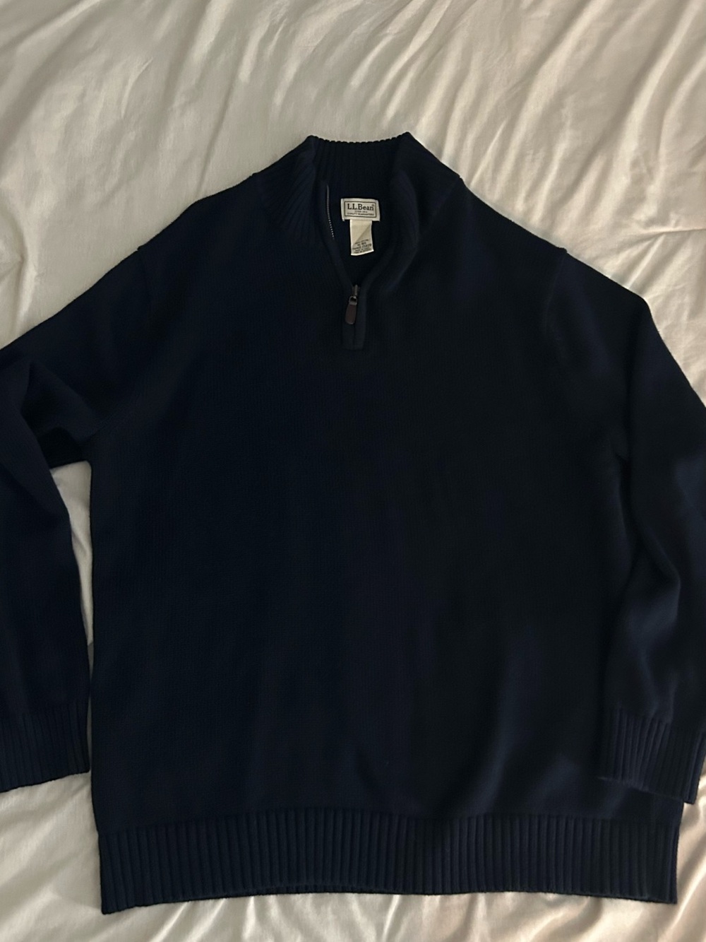 L.L. Bean Men's Quarter-Zip Sweater - Navy